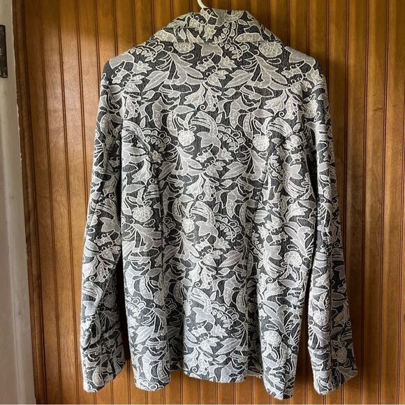 Parsley & Sage Black and White Buttoned Jacket Women Size Medium - Picture 7 of 8